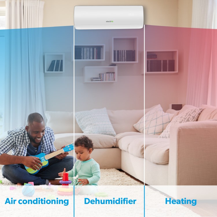 electriQ IQool Plus 12000 BTU Smart A+++ Wall Split Air Conditioner with Wall Bracket and Full Installation Included