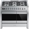 Smeg Opera 100cm Dual Fuel Range Cooker - Stainless Steel