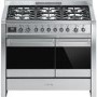 Smeg Opera 100cm Dual Fuel Range Cooker - Stainless Steel