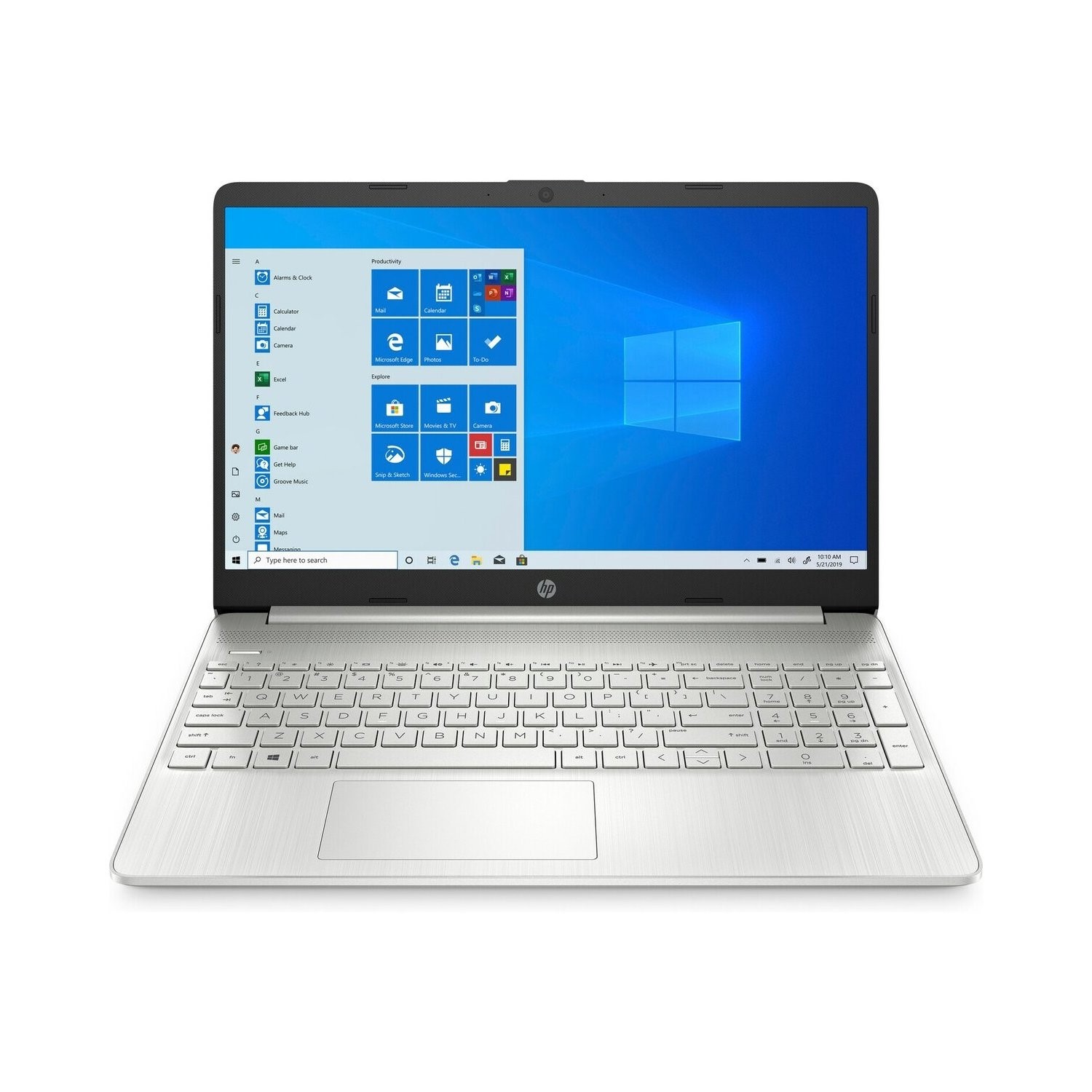 HP 15s-eq1516sa 15.6" Laptop - AMD Ryzen 3, 128 GB SSD, Silver, Silver