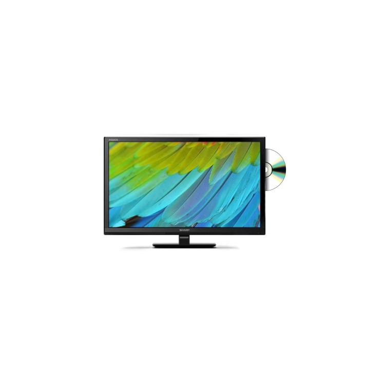Refurbished Sharp 24" 720p HD Ready LED Freeview HD Smart TV with Built-In DVD