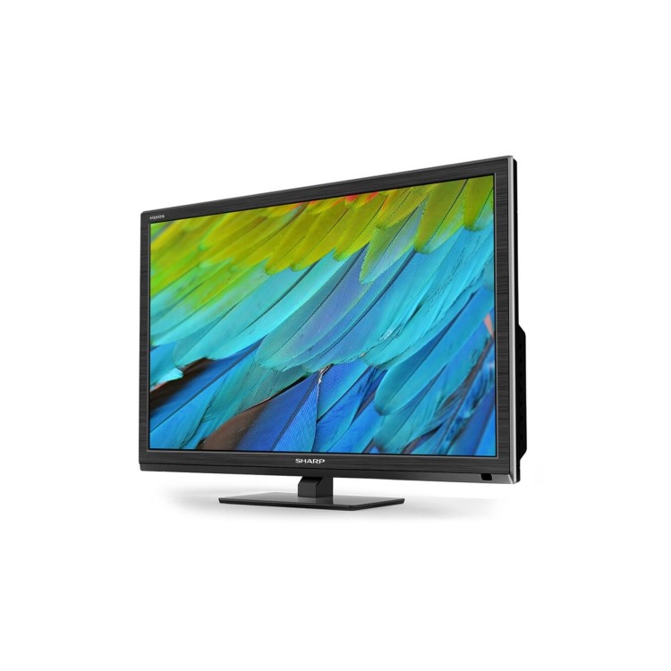 Refurbished Sharp 24" 720p HD Ready LED Freeview HD Smart TV with Built-In DVD