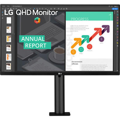 Refurbished LG 27QN880 Ergo 27" QHD IPS FreeSync Monitor 