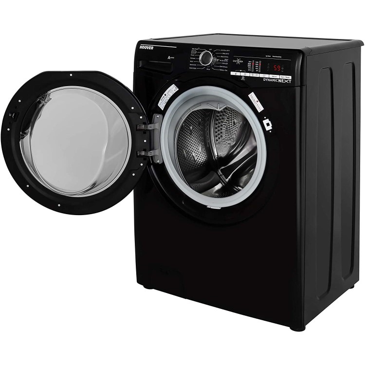 Refurbished Hoover DXOA49C3B/1-80 Smart Freestanding 9KG 1400 Spin Washing Machine Black