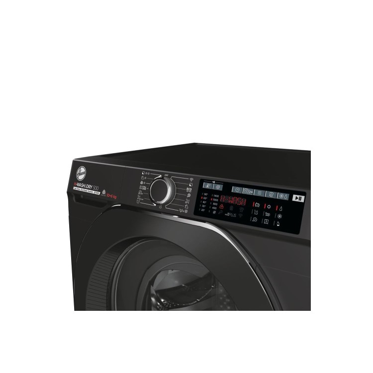 Refurbished Hoover H-Wash&Dry 500 HDD4106AMBCB-80 Smart Freestanding 10/6KG 1400 Spin Washer Dryer Black