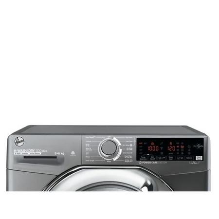 Refurbished Hoover H-Wash 300 H3DS696TAMCGE Smart Freestanding 9/6KG 1600 Spin Washer Dryer Graphite