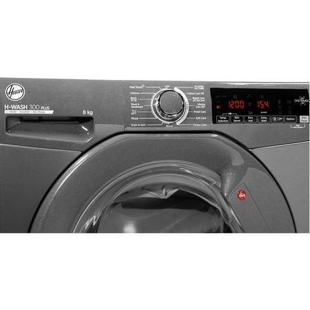 Refurbished HOOVER H-Wash 300 H3W 68TMGGE 8 kg 1600 Spin Washing Machine - Graphite