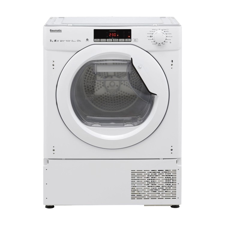 Refurbished Baumatic BBTDH7A1TE Smart Integrated Heat Pump 7KG Tumble Dryer White