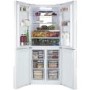 Refurbished Hoover HFDN180UK Freestanding 422 Litre 65/35 American Fridge Freezer