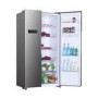 Refurbished Hoover HHSBSO6174XWDK Freestanding 531 Litre 70/30 Frost Free American Fridge Freezer Stainless Steel