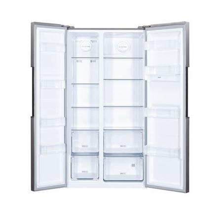 Refurbished Hoover HHSBSO6174XWDK Freestanding 531 Litre 70/30 Frost Free American Fridge Freezer Stainless Steel