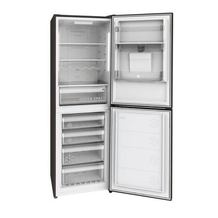 Refurbished Hoover AXI COMBINED HMNB 6182 B5WDKN Freestanding 306 Litre 50/50 Fridge Freezer Black