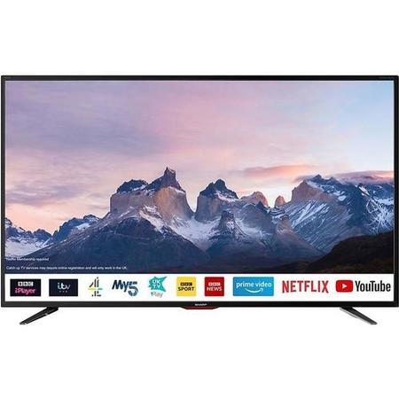 Refurbished Sharp 40" 4K Ultra HD with HDR10 LED Freeview Play Smart TV without Stand