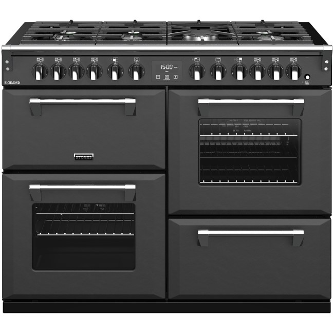 Refurbished Stoves Richmond S1100DF 110cm Dual Fuel Range Cooker - Anthracite Grey