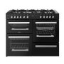 Refurbished Belling Cookcentre 110cm Dual Fuel Range Cooker - Black