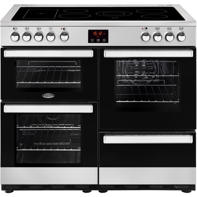 Belling Cookcentre 100E 100cm Electric Range Cooker - Stainless Steel