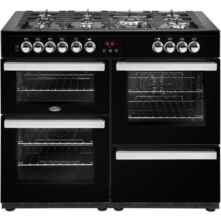Belling Cookcentre 110DF 110cm Dual Fuel Range Cooker - Black