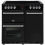 Refurbished Belling Farmhouse 90E 90cm Electric Range Cooker With Ceramic Hob Black