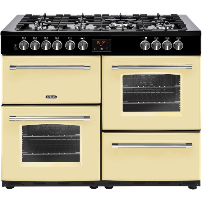 Belling 444444147 Farmhouse 110DFT 110cm Dual Fuel Range Cooker - Cream