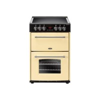 Refurbished Belling Farmhouse 60E 60cm Double Oven Electric Mini Range Cooker With Ceramic Hob Cream