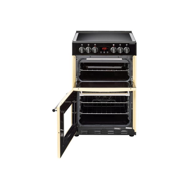 Refurbished Belling Farmhouse 60E 60cm Double Oven Electric Mini Range Cooker With Ceramic Hob Cream