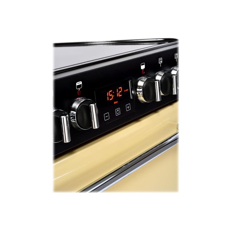 Refurbished Belling Farmhouse 60E 60cm Double Oven Electric Mini Range Cooker With Ceramic Hob Cream