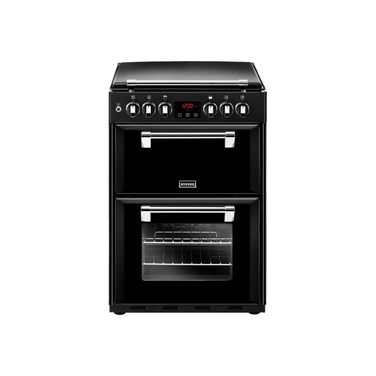 Refurbished Stoves Richmond 600DF Black Dual Fuel Cooker with Double Oven