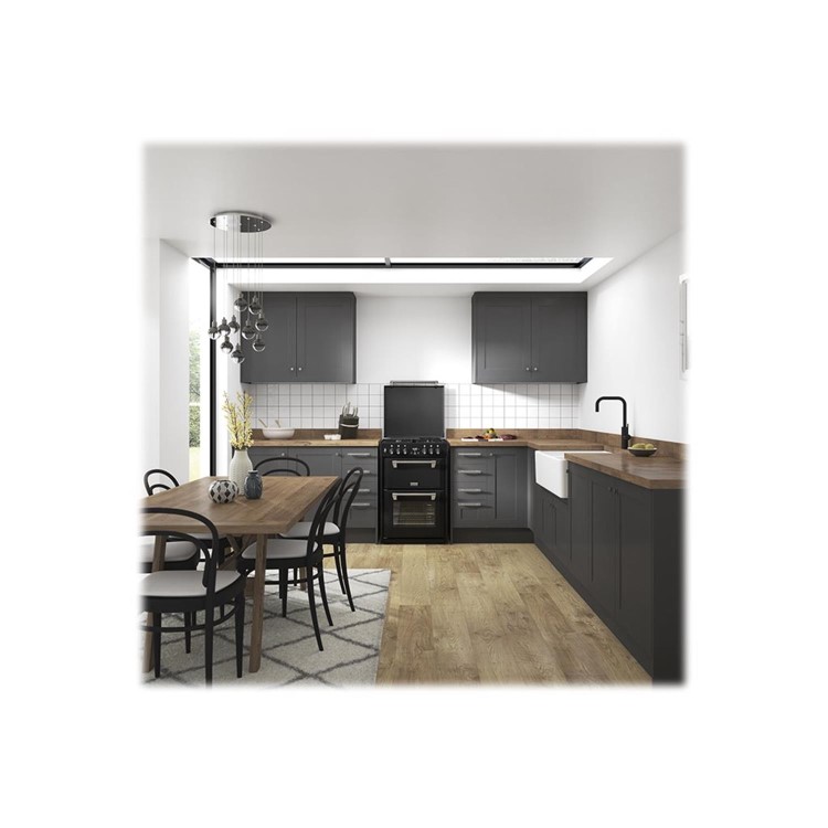 Refurbished Stoves Richmond 600DF Black Dual Fuel Cooker with Double Oven
