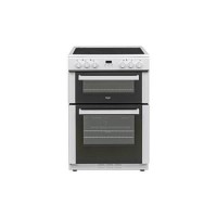 Refurbished Bush BDBL60ELW 60cm Double Oven Electric Cooker in White