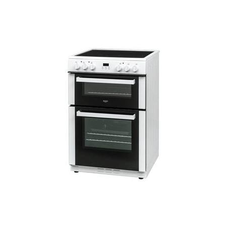 Refurbished Bush BDBL60ELW 60cm Double Oven Electric Cooker in White