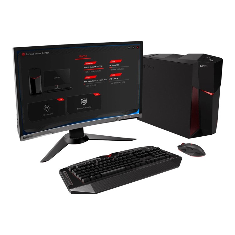 Refurbished Lenovo Legion Y5620 Core i5-7400 8GB 16GB Intel Optane 1TB GTX 1060 3GB Windows 10 Gaming Desktop PC