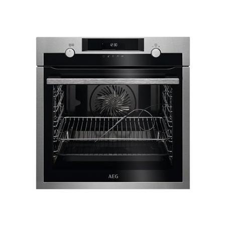 Refurbished AEG SteamBake BPE558070M 60cm Single Built In Electric Oven Stainless Steel