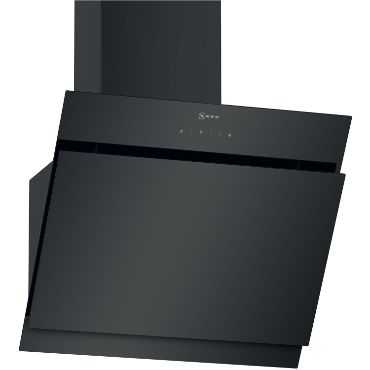 Refurbished Neff N50 D65IHM1S2B 60cm Angled Cooker Hood Black