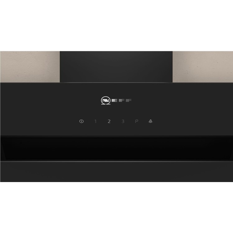 Refurbished Neff N50 D65IHM1S2B 60cm Angled Cooker Hood Black