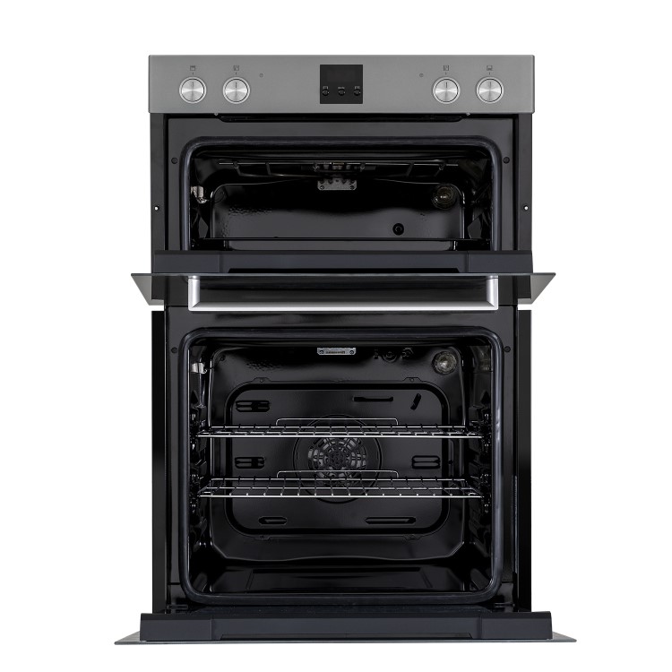 Refurbished electriQ EQDO1LG 60cm Double Built In Electric Oven Grey