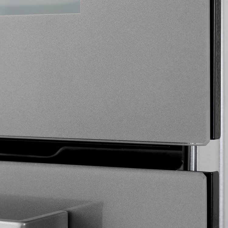 Refurbished electriQ EQDO1LG 60cm Double Built In Electric Oven Lunar Grey