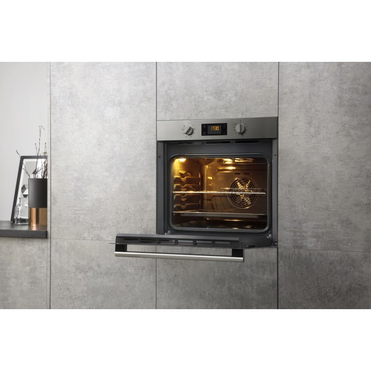 Refurbished Hotpoint SA2540HIX 8 Function Electric Built-in Single Oven Stainless Steel