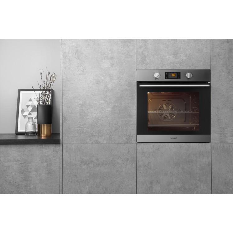 Refurbished Hotpoint SA2540HIX 8 Function Electric Built-in Single Oven Stainless Steel