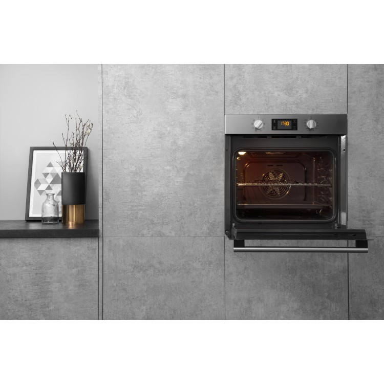 Refurbished Hotpoint SA2540HIX 8 Function Electric Built-in Single Oven Stainless Steel