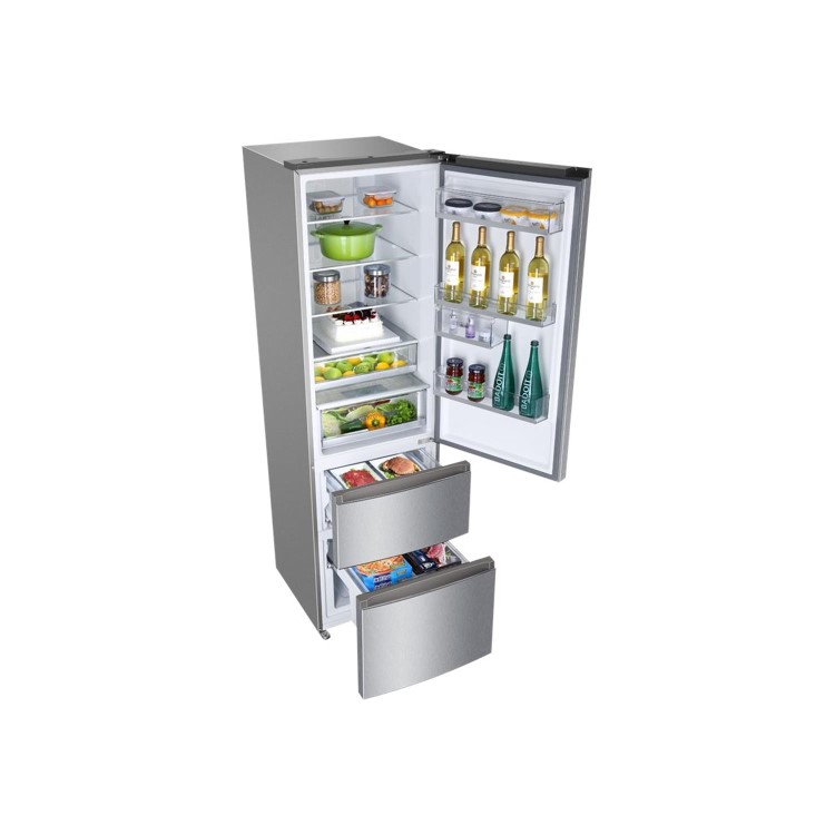 Refurbished Haier A3FE737CMJ Freestanding 350 Litre 60/40 Frost Free Fridge Freezer Stainless Steel