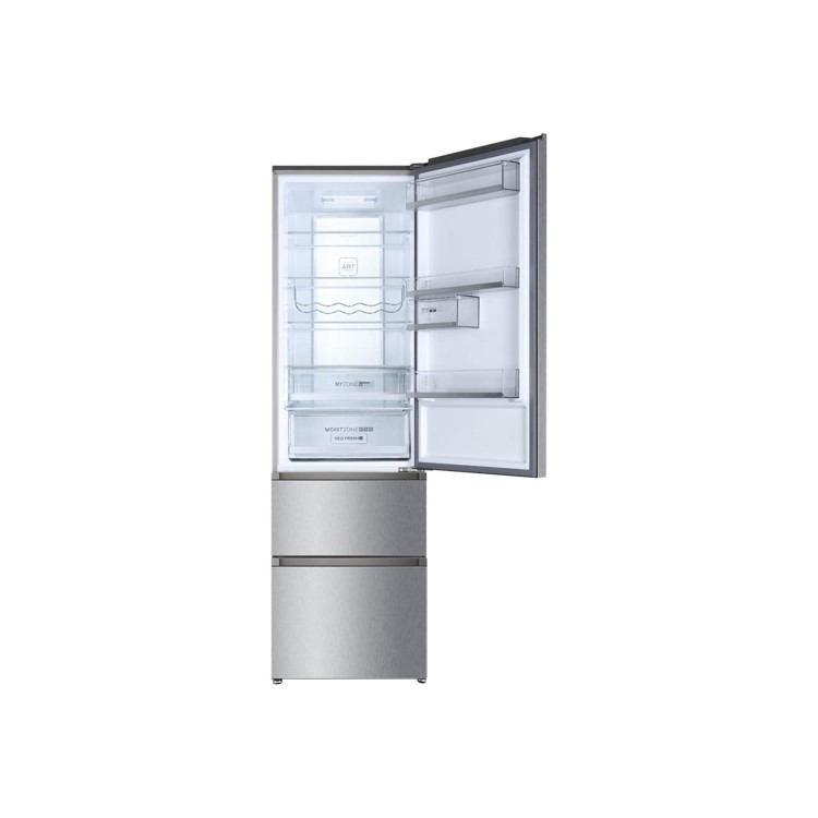 Refurbished Haier A3FE737CMJ Freestanding 350 Litre 60/40 Frost Free Fridge Freezer Stainless Steel