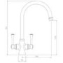 ALMOST PERFECT - Abode Gatsby Dual Lever Mixer Tap - Chrome