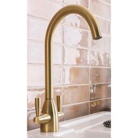 ALMOST PERFECT - Abode Zermat Dual Lever Mixer Tap - Brushed Brass