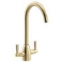 ALMOST PERFECT - Abode Zermat Dual Lever Mixer Tap - Brushed Brass