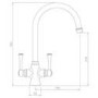 ALMOST PERFECT - Abode Gatsby Dual Lever Mixer Tap - Brushed Nickel