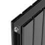 Refurbished Eco Eleganza Anthracite Horizontal Flat Designer Aluminium Radiator 600x975mm Double Panel 3973 BTU