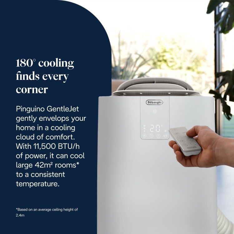 Refurbished Delonghi A+ AP98 Pinguino 11500 BTU Quiet Mobile Air Conditioner - GentleJet & Low Energy
