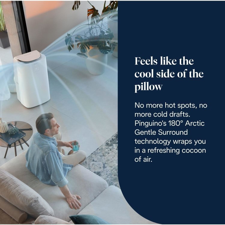 Refurbished Delonghi A+ AP98 Pinguino 11500 BTU Quiet Mobile Air Conditioner - GentleJet & Low Energy