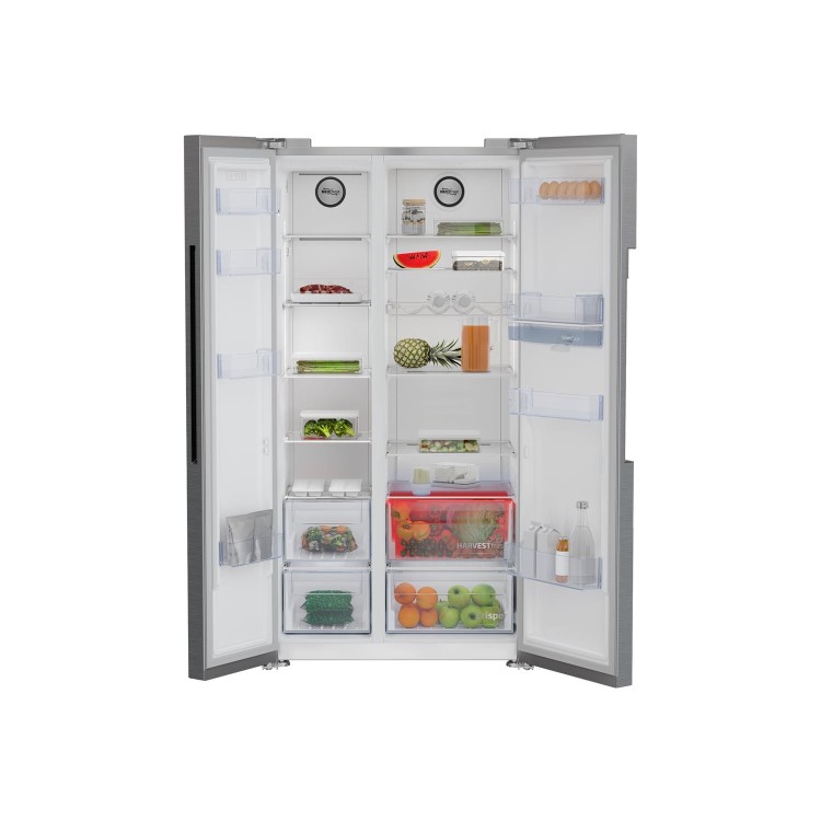Refurbished Beko Harvest Fresh ASD2342VPS Freestanding 576 Litre American Fridge Freezer