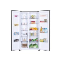 Refurbished Beko ASL1331PX Freestanding 532 Litre 50/50 Frost Free American Fridge Freezer Stainless Steel